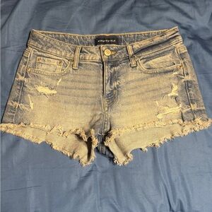 Aeropostale Light Blue Distressed Denim Cutoff Shorts